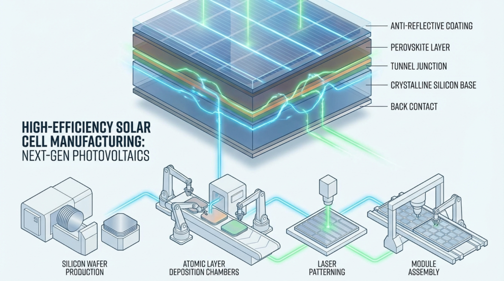 high-efficiency solar cell manufacturing
