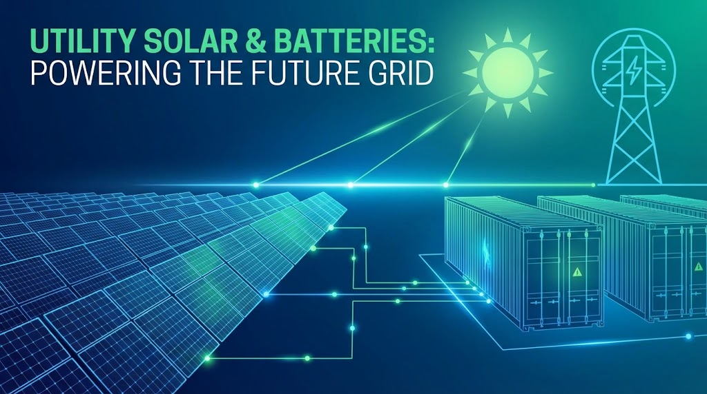 utility solar and batteries