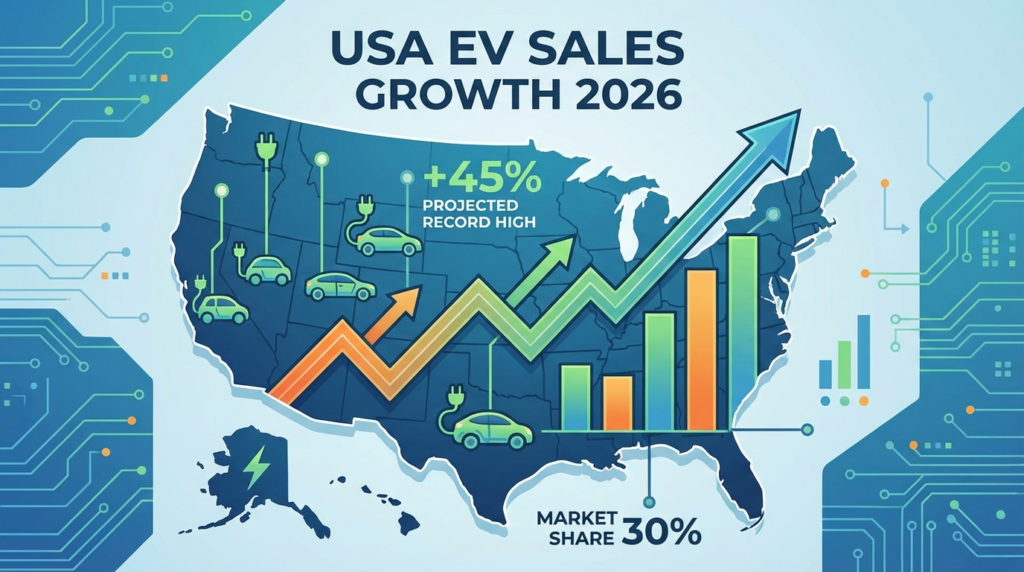 EV sales growth USA 2026