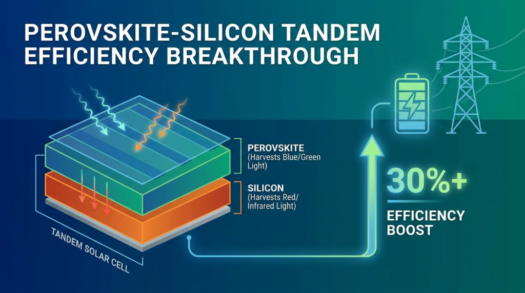 perovskite silicon tandem efficiency