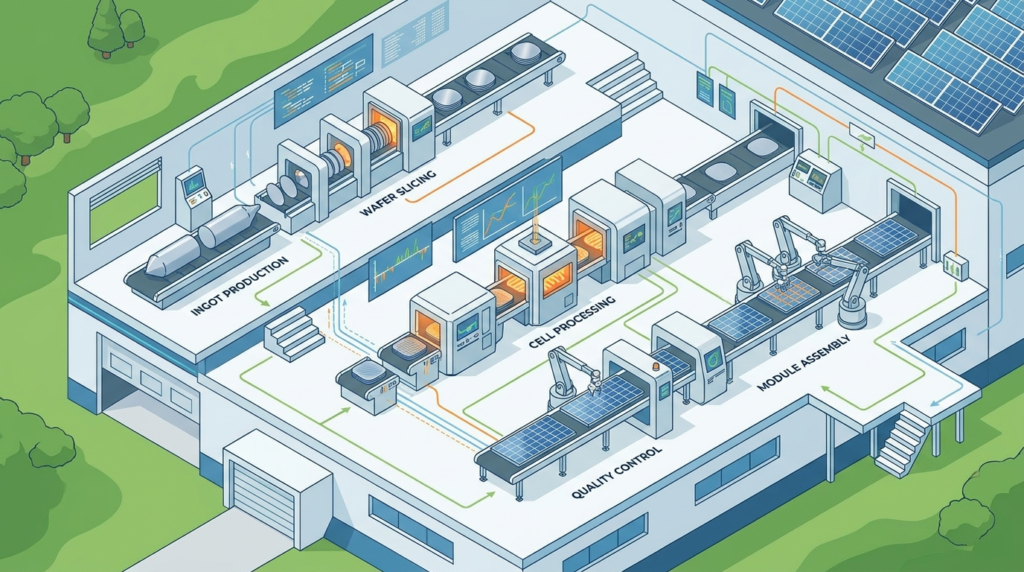 solar cell manufacturing facility