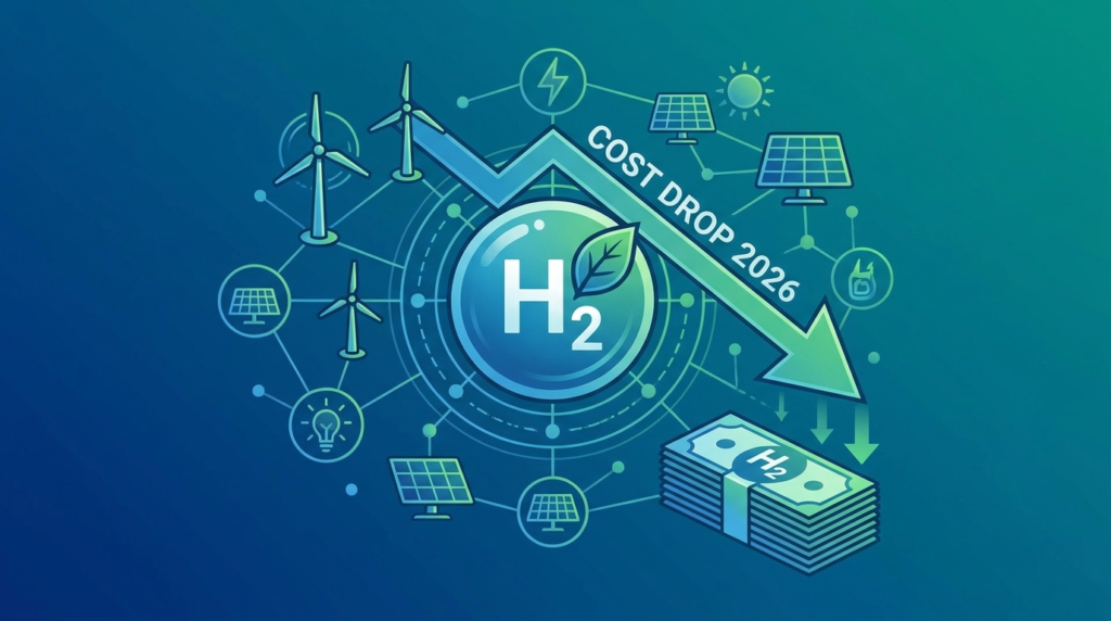 green hydrogen cost drop 2026