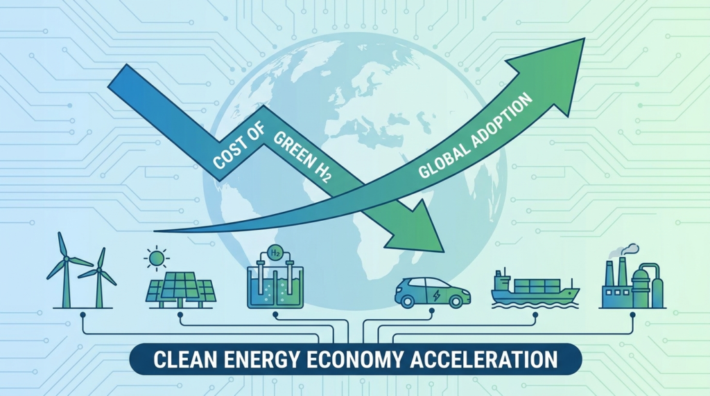 green hydrogen cost drop impact