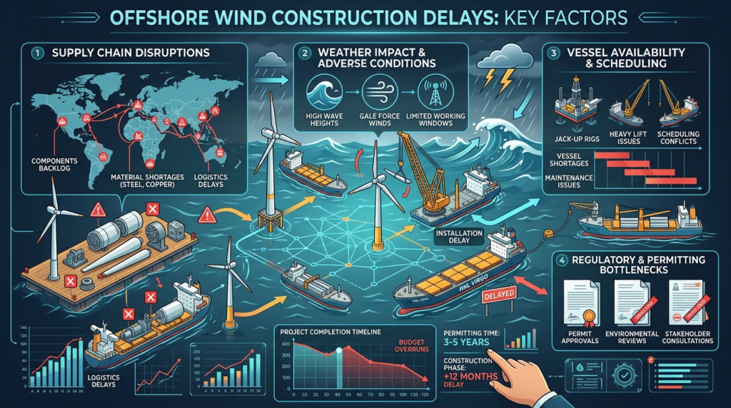 offshore wind farm construction delays