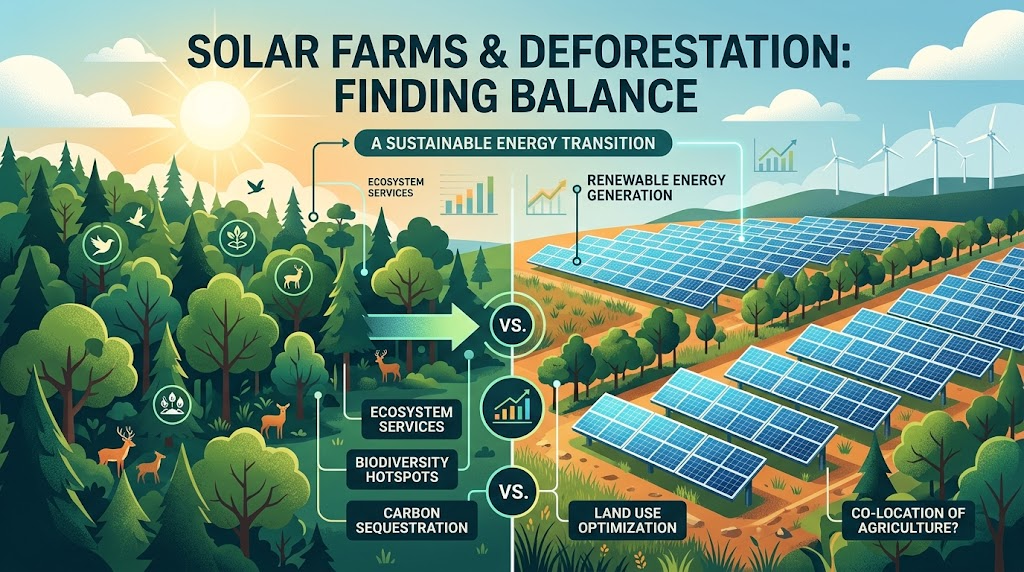 will solar farms cause deforestation