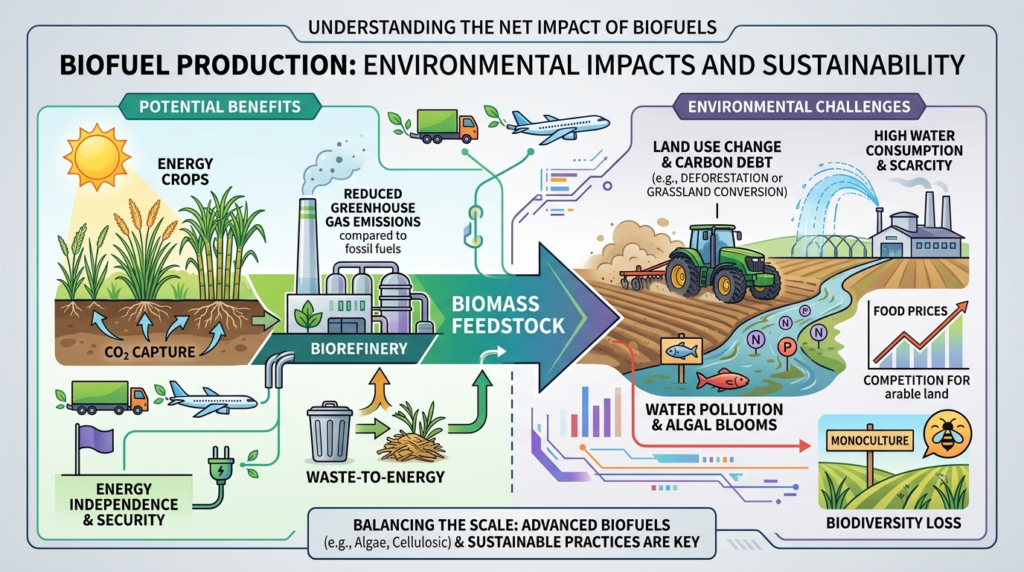biofuel production impact on environment