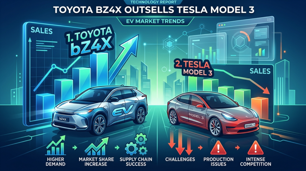 Toyota BZ4X outsells Tesla Model 3