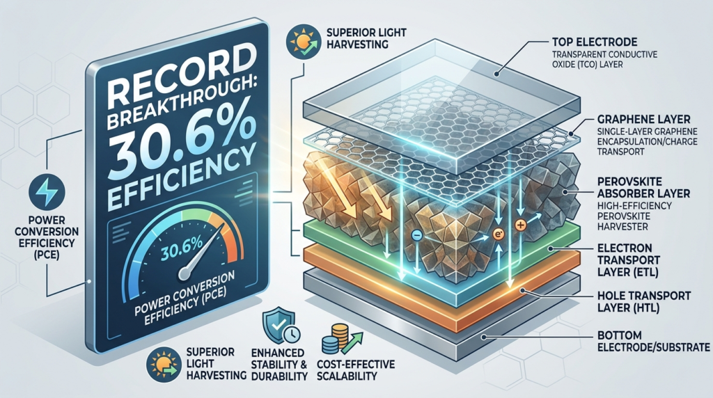 graphene perovskite 30.6% efficiency