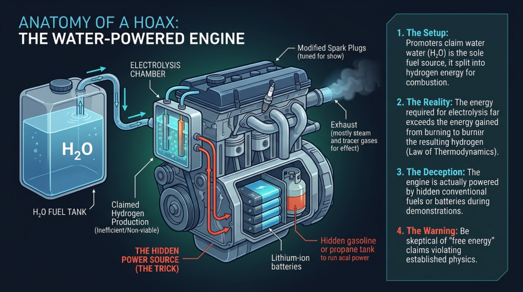 water-powered engine hoax