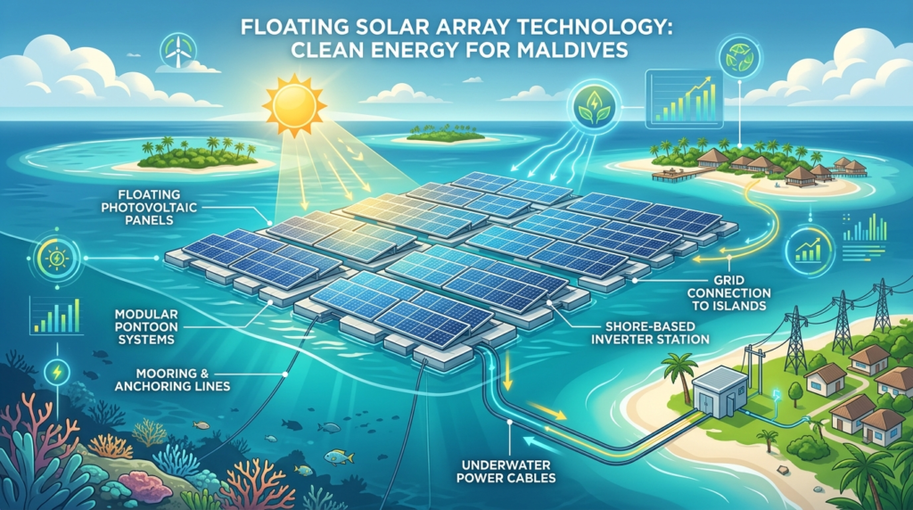 Maldives floating solar array