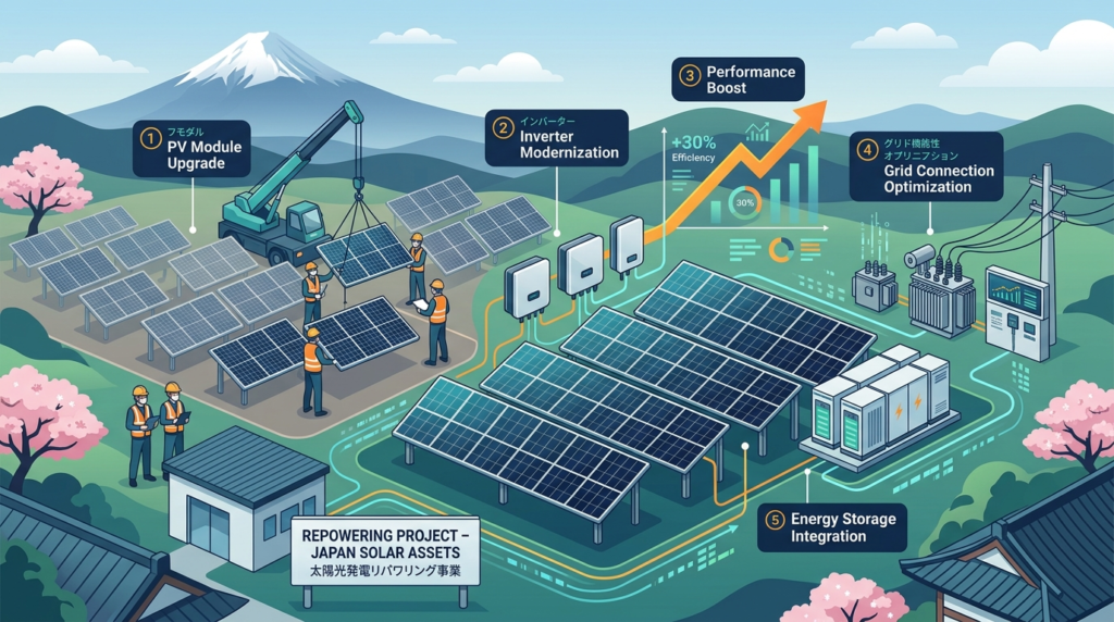 Repowering Japanese solar assets