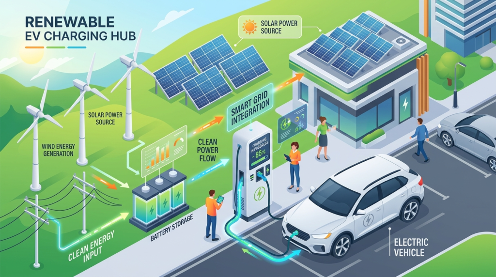 renewable EV chargers