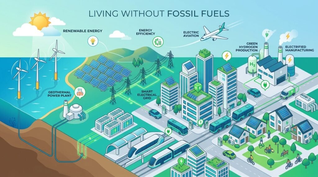 Living Without Fossil Fuels: The 2026 Reality Check — illustration for Living Without Fossil Fuel