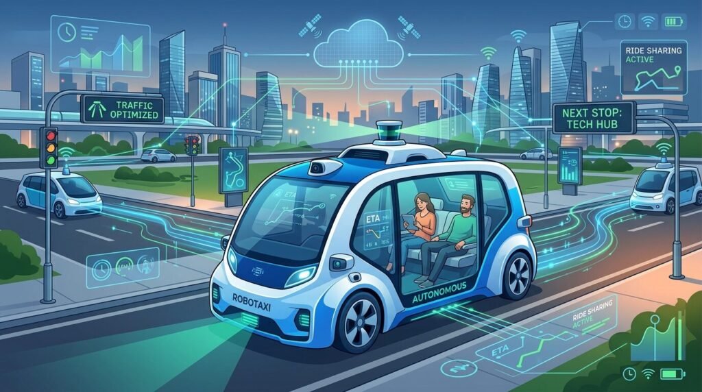 Robotaxi Revolution: Tesla Faces 2026 Competition! — illustration for robotaxi