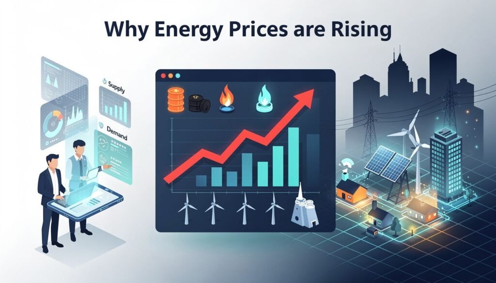 Why Are Energy Prices Rising in 2026? The Complete Guide — illustration for why are energy prices rising